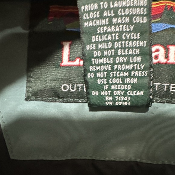 Vintage L.L. Bean Women's Rain Jacket Thinsulate Lined Coat Green Size‎ Large - Picture 10 of 16